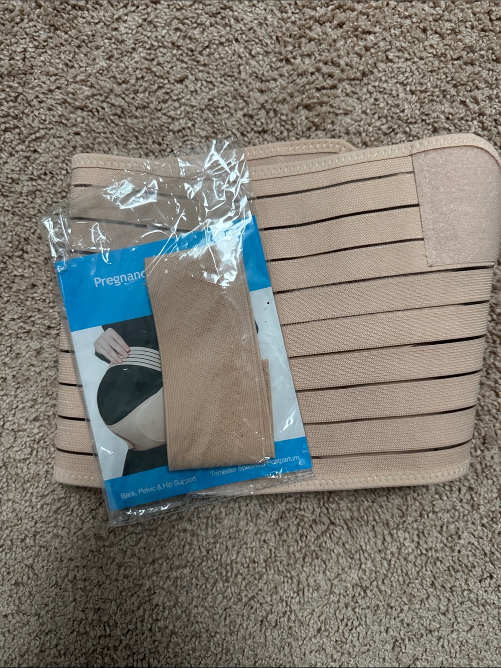 Beige Elastic Pregnancy Belly Support Band